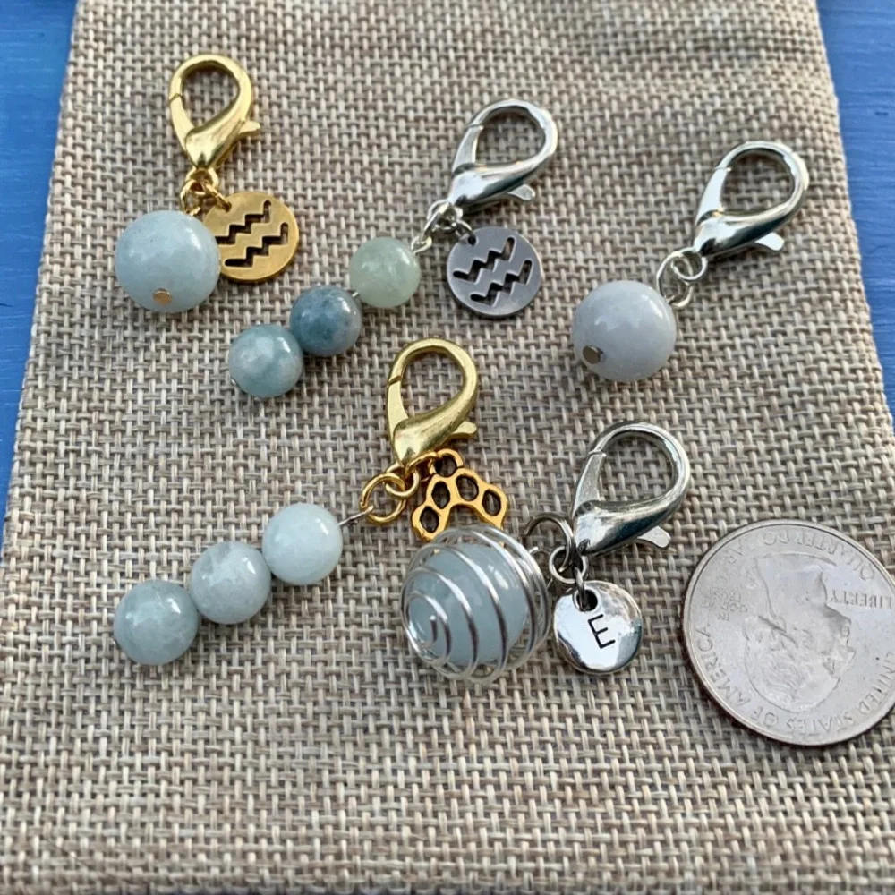 2/20$ Aquamarine Pet Charm Crystal Pet Charm Crystal Dog Collar Charm
